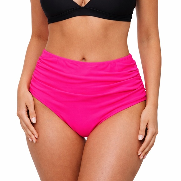Amazon Other - Hot Pink High Waisted Bikini Bottoms Size L NWOT Modest Full Coverage